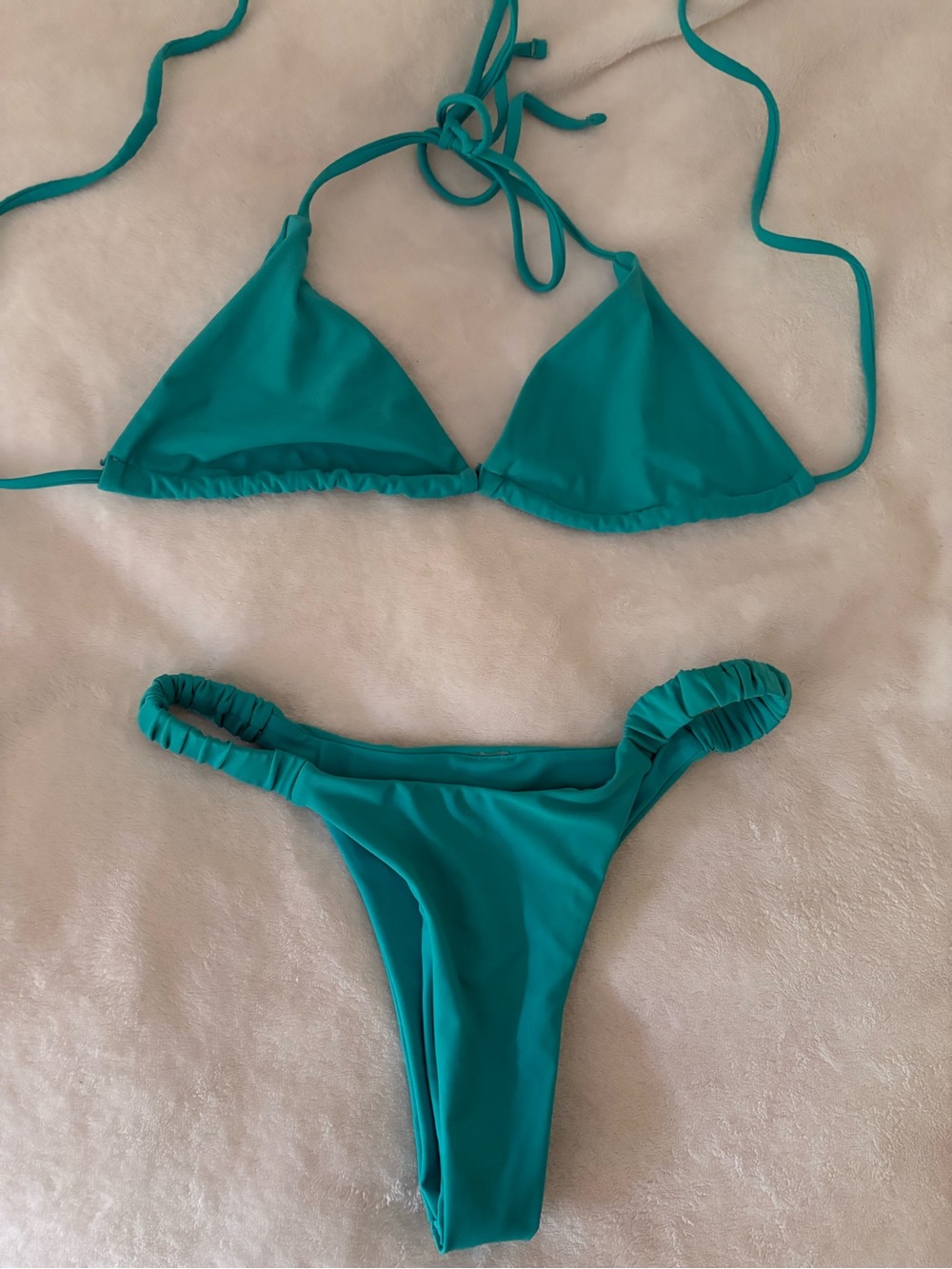 SHEIN Teal Triangle Bikini Set